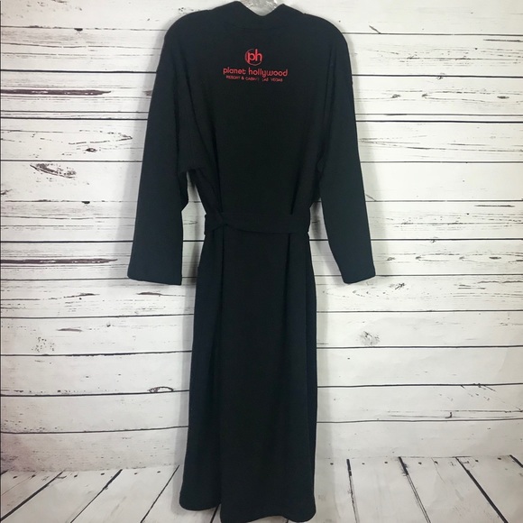Planet Hollywood Las Vegas Black Spa Robe OS - Picture 3 of 3